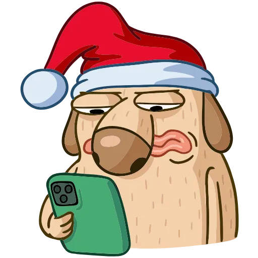 ☹ Эмодзи «Новогодний Дигги» для Telegram