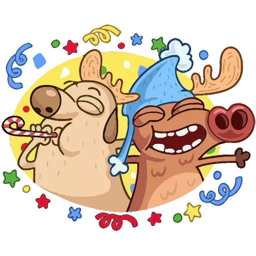 🥳 Эмодзи «Новогодний Дигги» для Telegram