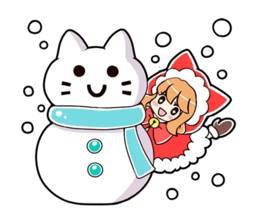 ⛄ Стикер «snow girls» для Telegram