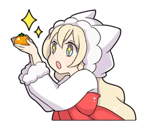 🍊 Стикер «snow girls» для Telegram