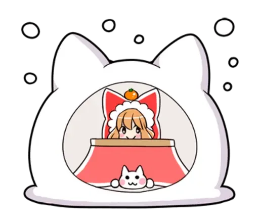🍊 Стикер «snow girls» для Telegram