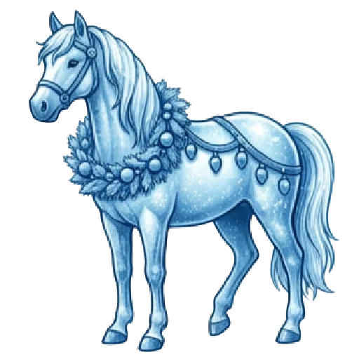 🩵 Стикер «синий новогодний» для Telegram