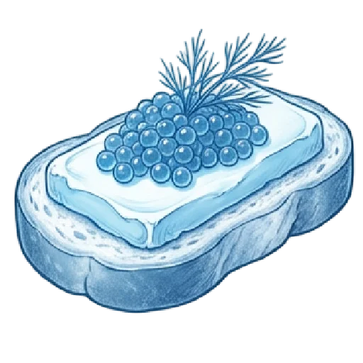 🩵 Стикер «синий новогодний» для Telegram
