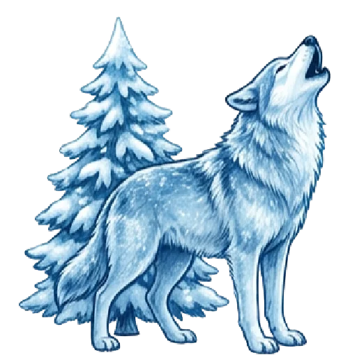 🩵 Стикер «синий новогодний» для Telegram