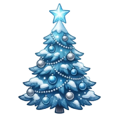 🩵 Стикер «синий новогодний» для Telegram