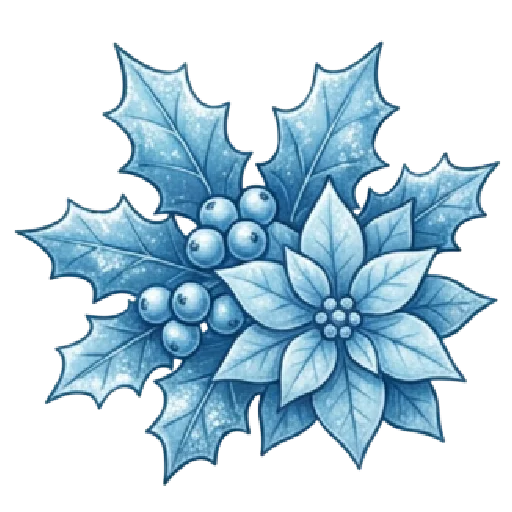 🩵 Стикер «синий новогодний» для Telegram
