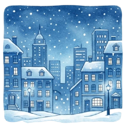 🩵 Стикер «синий новогодний» для Telegram