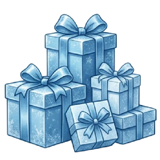 🩵 Стикер «синий новогодний» для Telegram