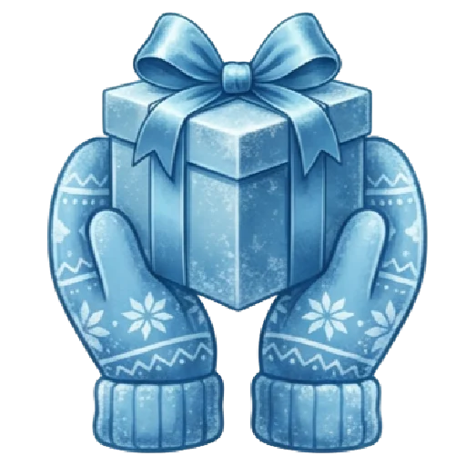 🩵 Стикер «синий новогодний» для Telegram