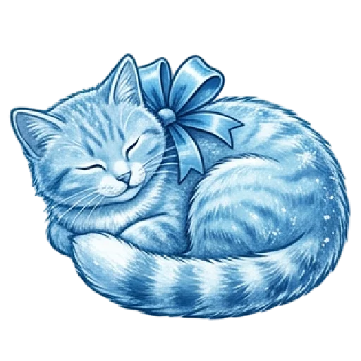🩵 Стикер «синий новогодний» для Telegram