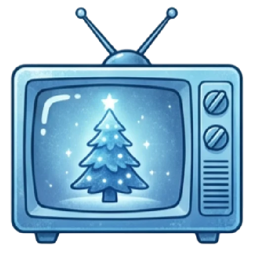 🩵 Стикер «синий новогодний» для Telegram
