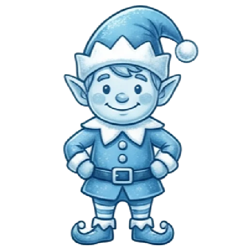 🩵 Стикер «синий новогодний» для Telegram