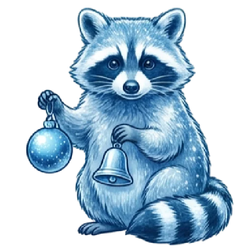 🩵 Стикер «синий новогодний» для Telegram