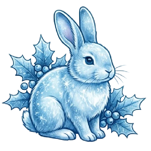 🩵 Стикер «синий новогодний» для Telegram