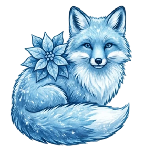 🩵 Стикер «синий новогодний» для Telegram