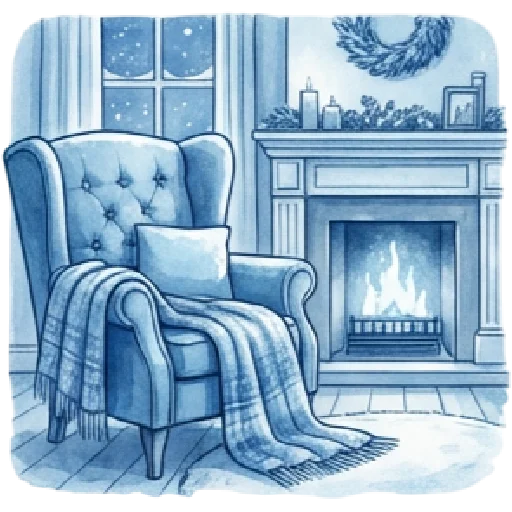 🩵 Стикер «синий новогодний» для Telegram