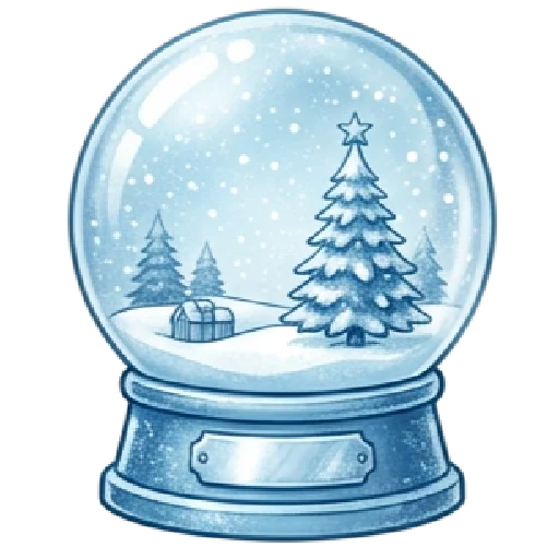 🩵 Стикер «синий новогодний» для Telegram