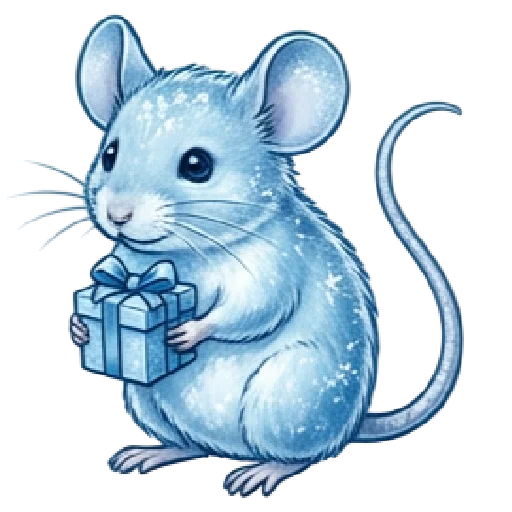 🩵 Стикер «синий новогодний» для Telegram