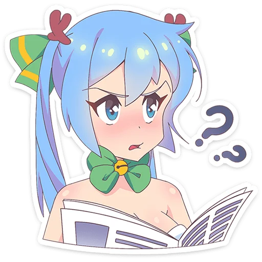 ❓ Стикер «Новогодняя Юко» для Telegram