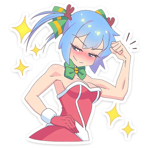 🧑‍🎄 Стикер «Новогодняя Юко» для Telegram