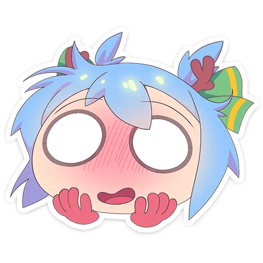 😮 Стикер «Новогодняя Юко» для Telegram