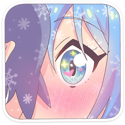 👁 Стикер «Новогодняя Юко» для Telegram