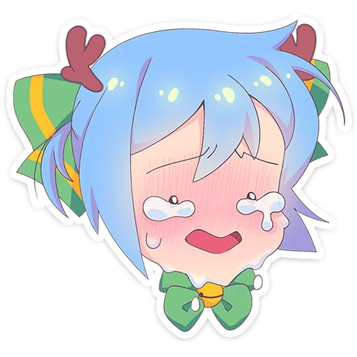 🥲 Стикер «Новогодняя Юко» для Telegram