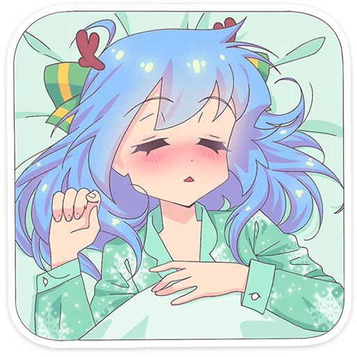 😴 Стикер «Новогодняя Юко» для Telegram