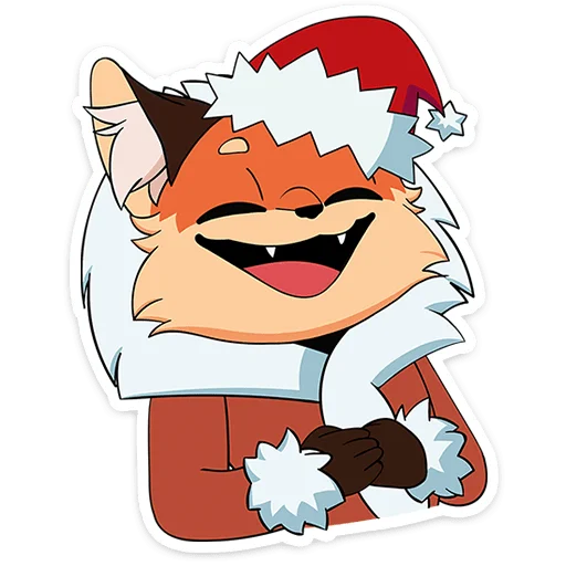 😆 Стикер «Новогодняя Алиса» для Telegram