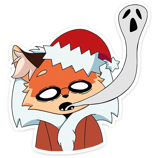 😲 Стикер «Новогодняя Алиса» для Telegram
