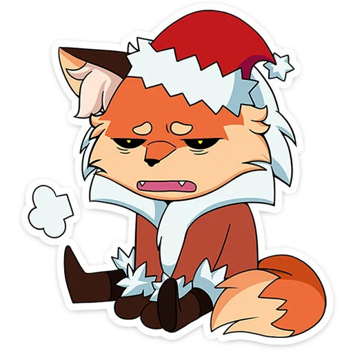 😔 Стикер «Новогодняя Алиса» для Telegram