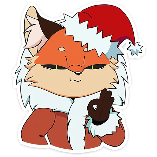 👌 Стикер «Новогодняя Алиса» для Telegram