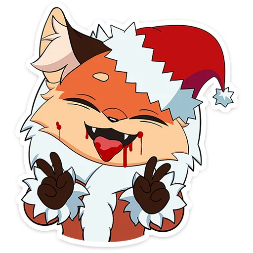 😃 Стикер «Новогодняя Алиса» для Telegram