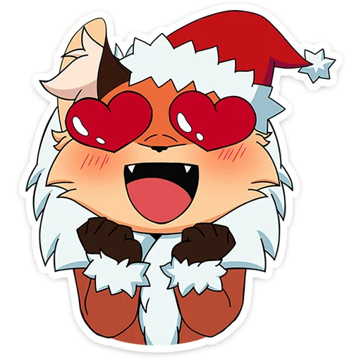 😍 Стикер «Новогодняя Алиса» для Telegram