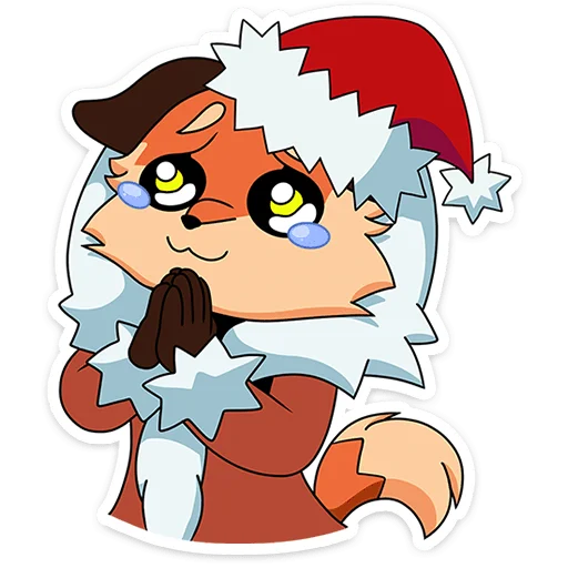 🥺 Стикер «Новогодняя Алиса» для Telegram