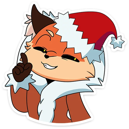 👆 Стикер «Новогодняя Алиса» для Telegram