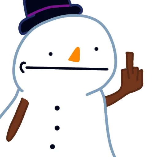 🖕 Стикер «Снеговик который убил любил деда Мороза» для Telegram