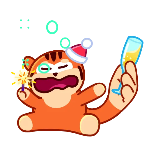 🥴 Стикер «New Year Tiger» для Telegram