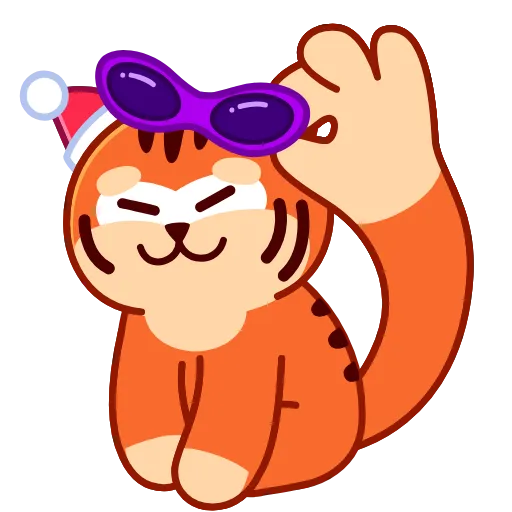 😎 Стикер «New Year Tiger» для Telegram