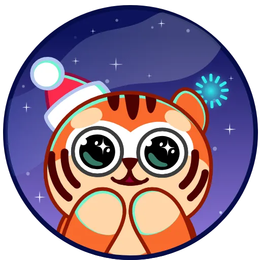 🤩 Стикер «New Year Tiger» для Telegram