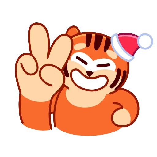 😁 Стикер «New Year Tiger» для Telegram