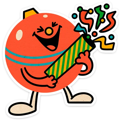 🎄 Стикер «Тёплый Новый год» для Telegram