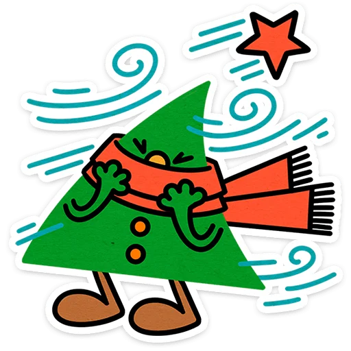 🎄 Стикер «Тёплый Новый год» для Telegram