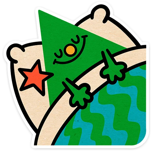 😴 Стикер «Тёплый Новый год» для Telegram
