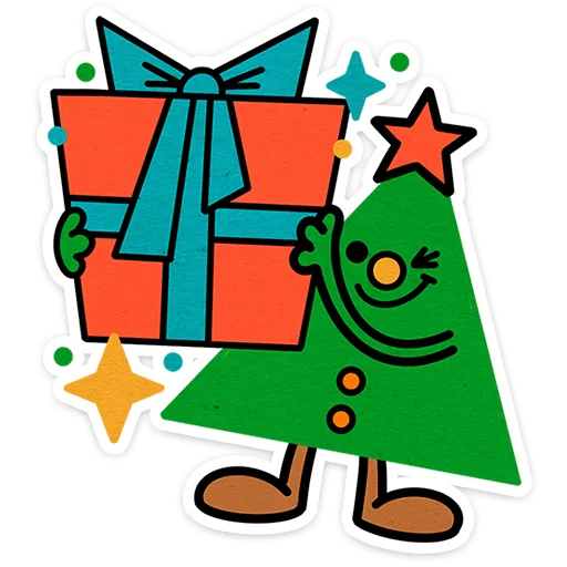 🎄 Стикер «Тёплый Новый год» для Telegram