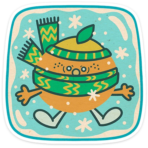 🥶 Стикер «Тёплый Новый год» для Telegram