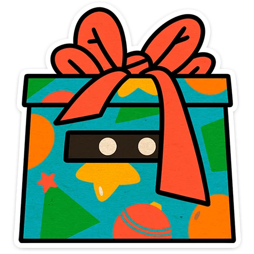 👁 Стикер «Тёплый Новый год» для Telegram
