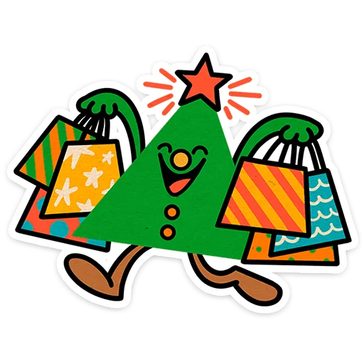 🛍 Стикер «Тёплый Новый год» для Telegram