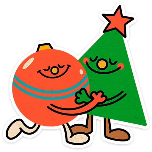 🎄 Стикер «Тёплый Новый год» для Telegram