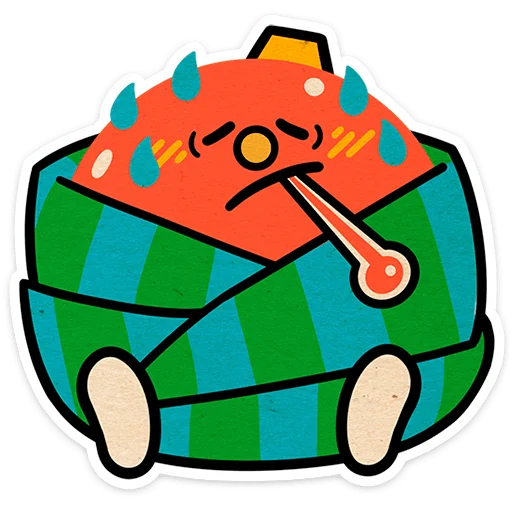 🤒 Стикер «Тёплый Новый год» для Telegram